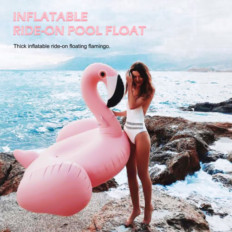 COOSEON Giant Inflatable Flamingos Ride On Floating Objects In The